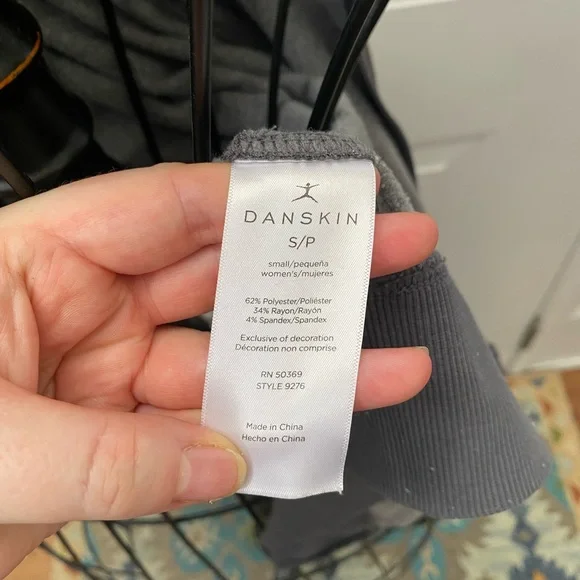 Danskin Grey Zip-up Hoodie - Picture 7 of 9